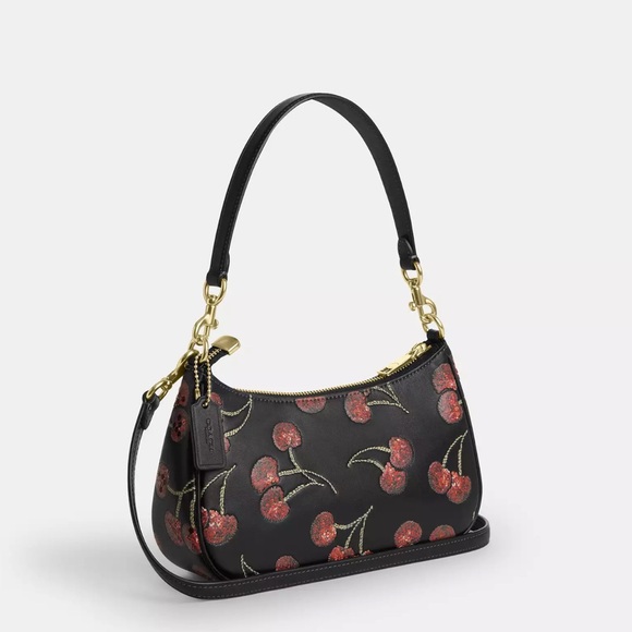 NWT Coach! Teri Shoulder Bag With Cherry Print 🍒♥️ - Picture 3 of 10